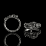 Rattlesnake Sterling Silver Snake Ring | Gthic.com