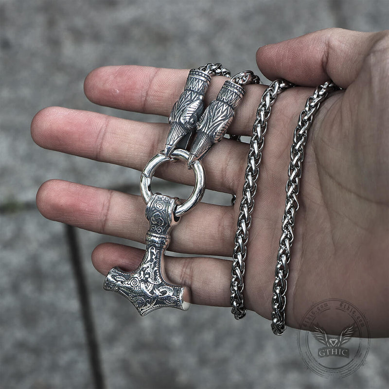 Raven & Hammer Stainless Steel Necklace 03 | Gthic.com