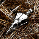 Raven Skull Stainless Steel Viking Pendant01 | Gthic.com
