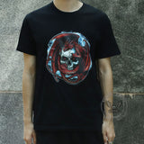 Red Dragon Skull Cotton T-shirt