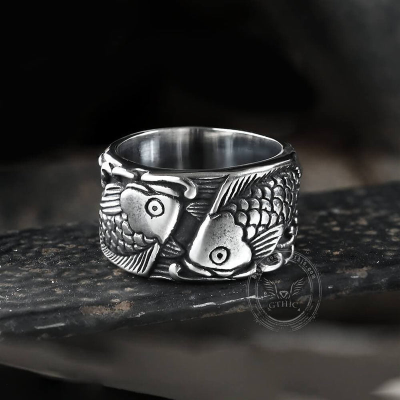 Relief Fish Sterling Silver Ring