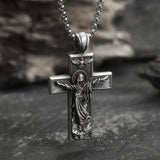 Resurrected Jesus Pure Tin Cross Necklace | Gthic.com