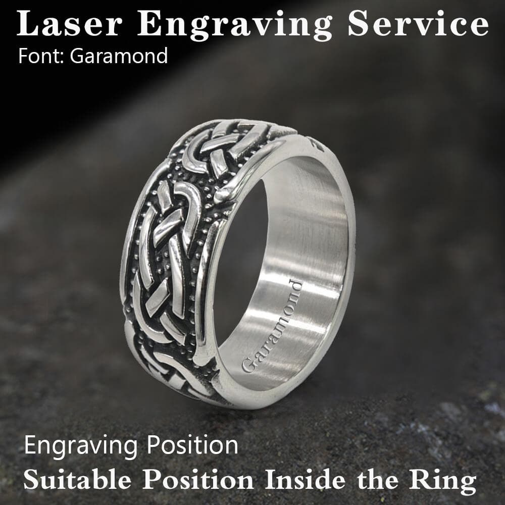 Retro Celtic Knots Stainless Steel Viking Ring