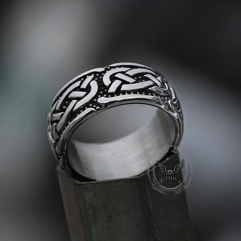 Retro Celtic Knots Stainless Steel Viking Ring | Gthic.com