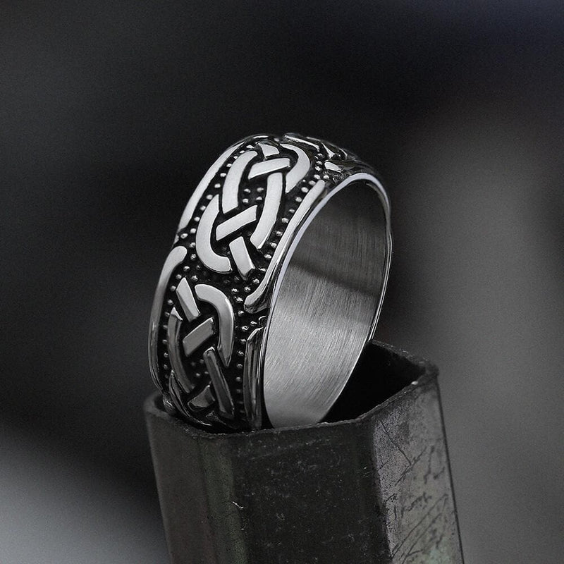 Retro Celtic Knots Stainless Steel Viking Ring | Gthic.com