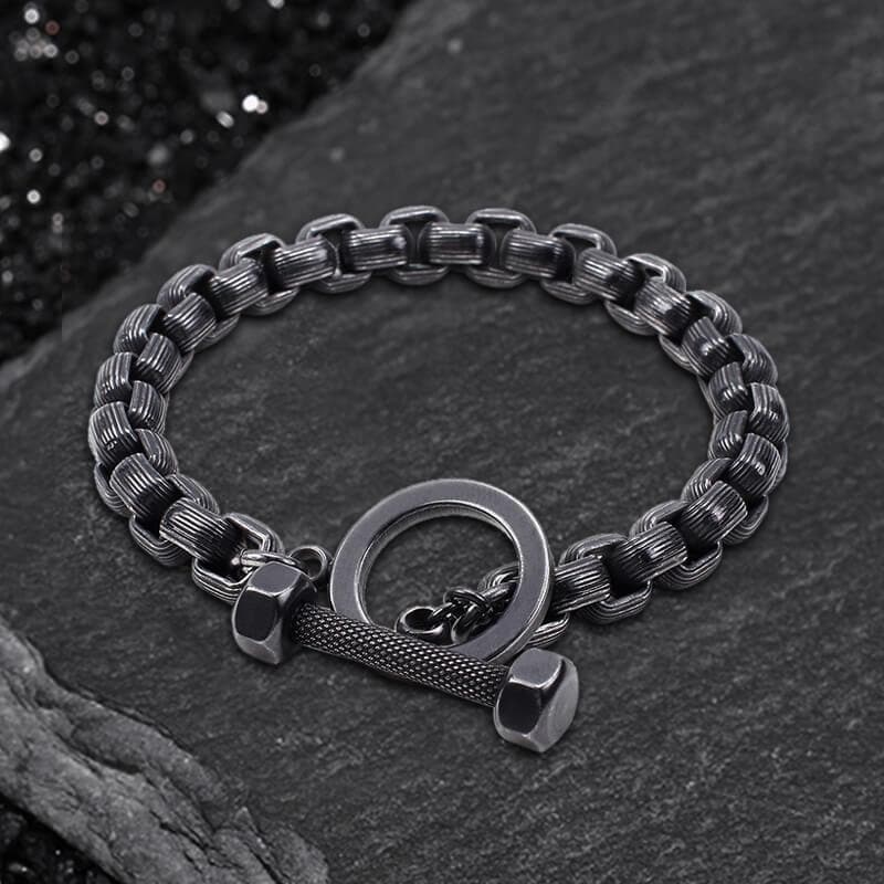 Retro Chain Stainless Steel Dumbbell Bracelet