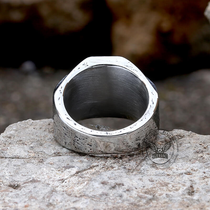 Retro Greek Cross Stainless Steel Ring | Gthic.com