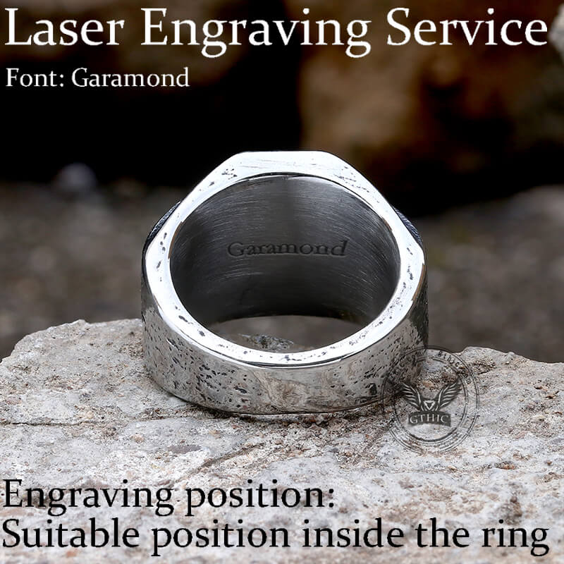 Retro Greek Cross Stainless Steel Ring