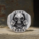 Retro Punk RVS Skull Ring