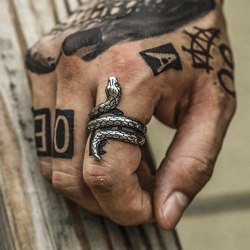 Retro Punk Winding Snake Cobra Stainless Steel Ring