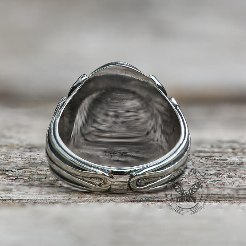 Retro Sigil of Lucifer Stainless Steel Ring