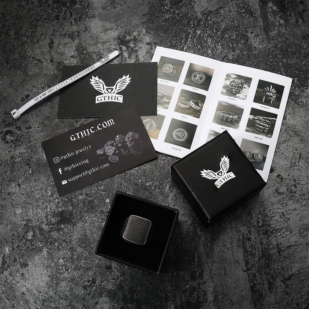 Retro Simple Stainless Steel Engraved Ring