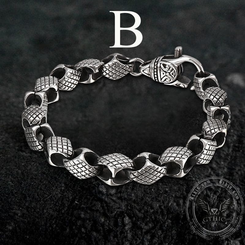 Retro Totem Geometric Stainless Steel Bracelet