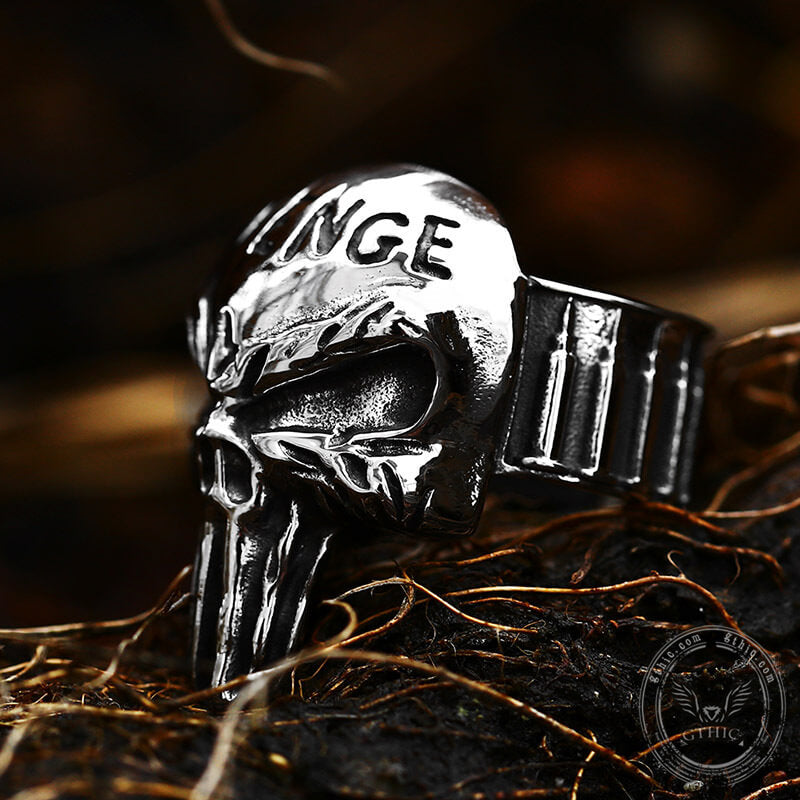 Revenge Skull Death Stainless Steel Ring | Gthic.com
