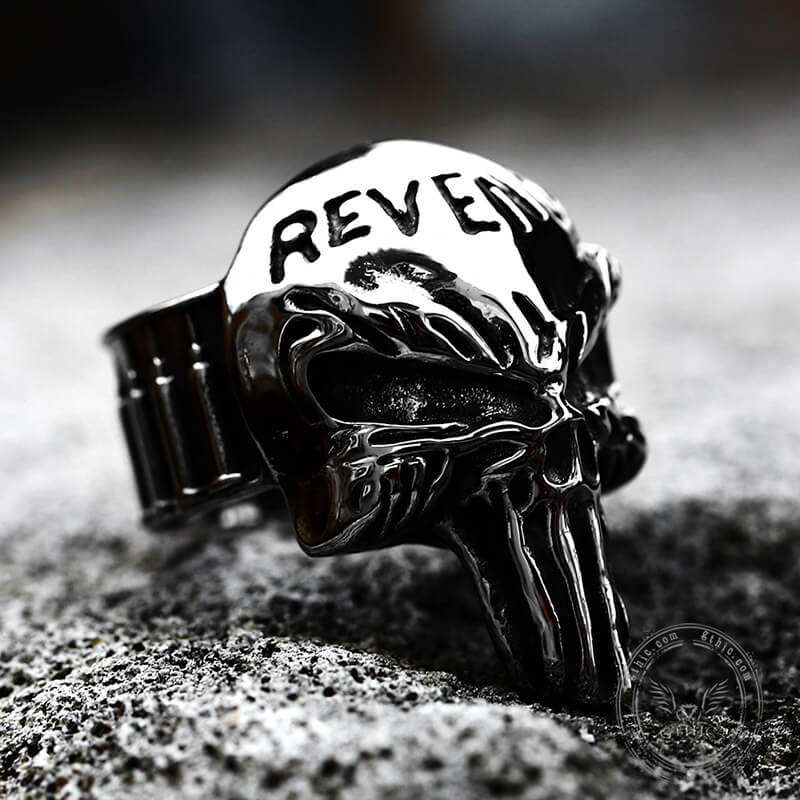 Revenge Skull Death Stainless Steel Ring | Gthic.com