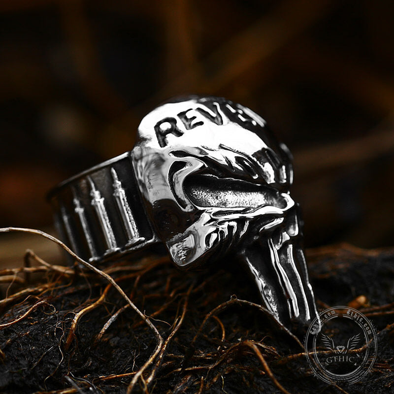 Revenge Skull Death Stainless Steel Ring | Gthic.com