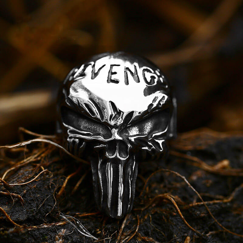 Revenge Skull Death Stainless Steel Ring | Gthic.com