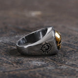 Rock Symbol Stainless Steel Skull Ring