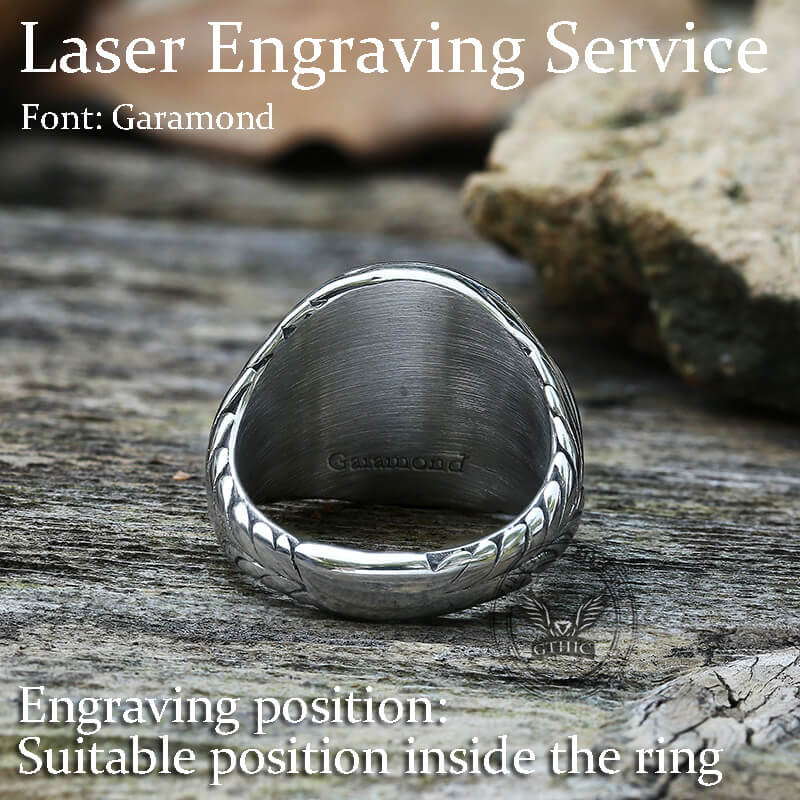 Roman Julius Caesar Stainless Steel Ring