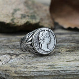 Roman Julius Caesar Stainless Steel Ring | Gthic.com