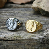 Roman Julius Caesar Stainless Steel Ring | Gthic.com