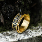 Celtic Knot Stainless Steel Viking Spinner Ring