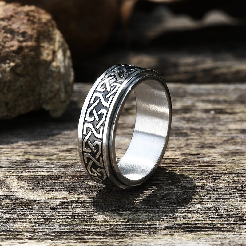 esthetisch de elite Toeschouwer Celtic Knot Stainless Steel Viking Spinner Ring For Anxiety – GTHIC