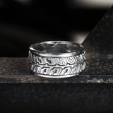 Tire Stainless Steel Biker Ring 01 Silver | Gthic.com