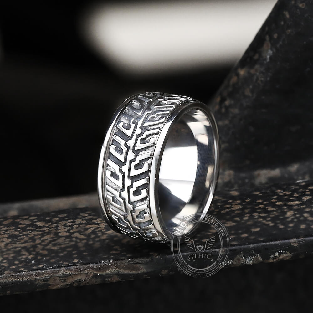 Tire Stainless Steel Biker Spinner Ring