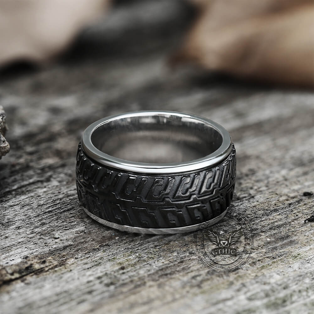 Tire Stainless Steel Biker Spinner Ring