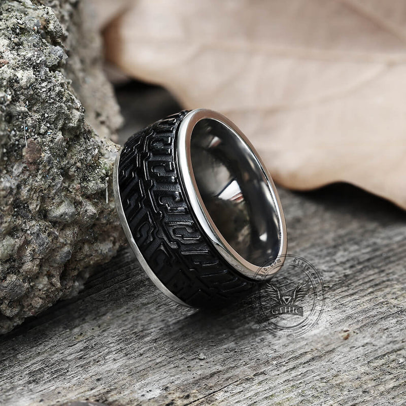 Tire Stainless Steel Biker Spinner Ring