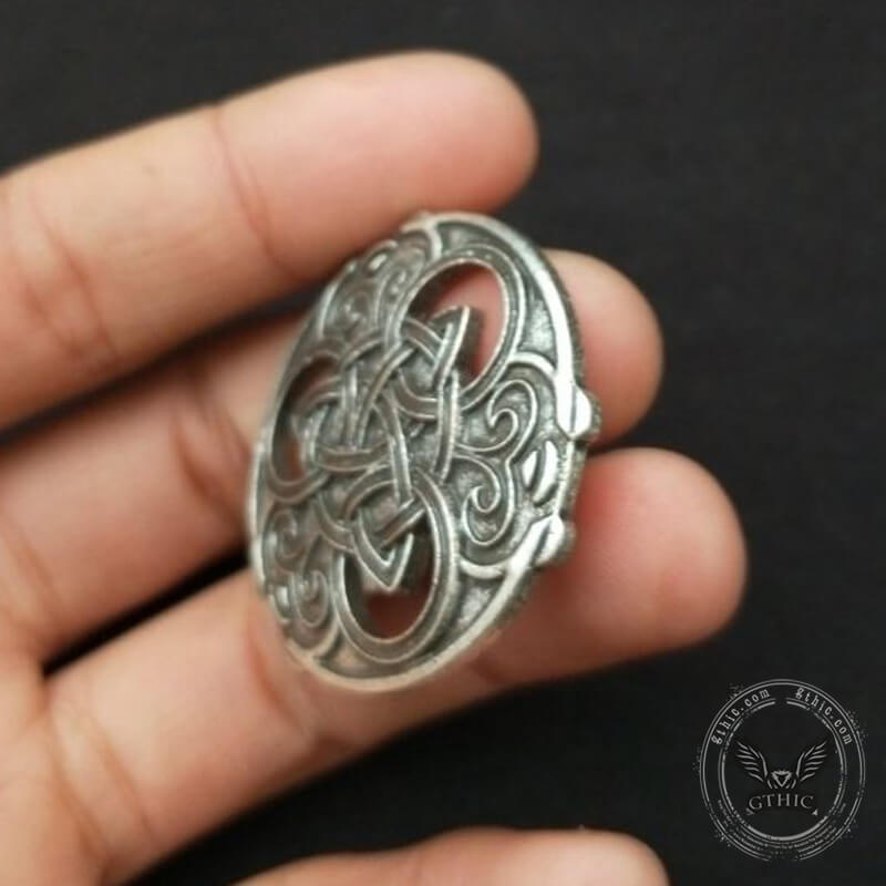 Round Celtic Knot Zinc Alloy Viking Brooch | Gthic.com