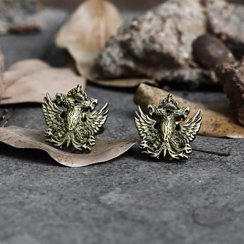 Royal Double-headed Eagle Brass Cufflinks
