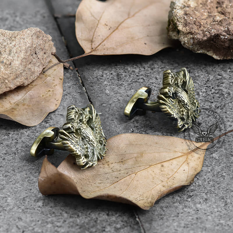 Royal Double-headed Eagle Brass Cufflinks