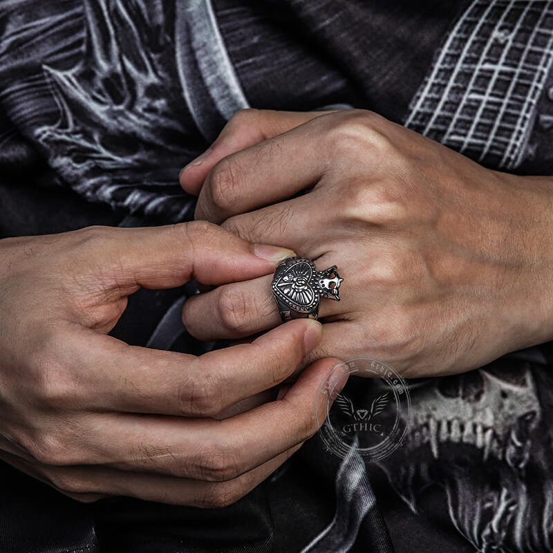 Royal Heart-shaped Stainless Steel Claddagh Ring | Gthic.com