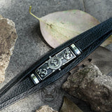 Rudder Anchor Stainless Steel Leather Bracelet