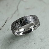 Runes Braided Pattern Stainless Steel Viking Ring | Gthic.com