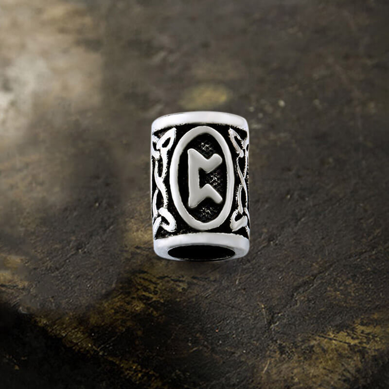 Runes Stainless Steel Viking Hair Bead
