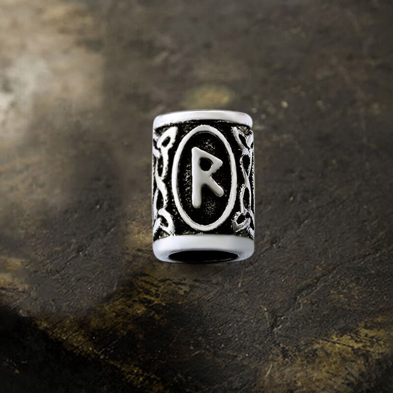 Runes Stainless Steel Viking Hair Bead