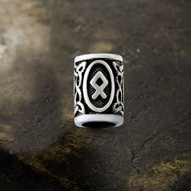 Runes Stainless Steel Viking Hair Bead