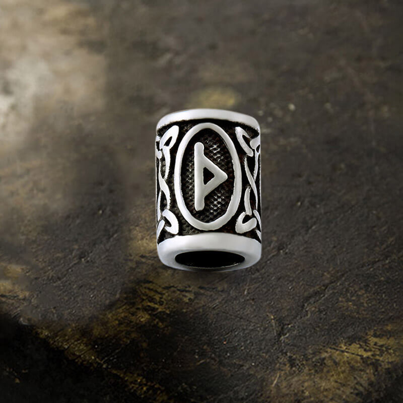 Runes Stainless Steel Viking Hair Bead