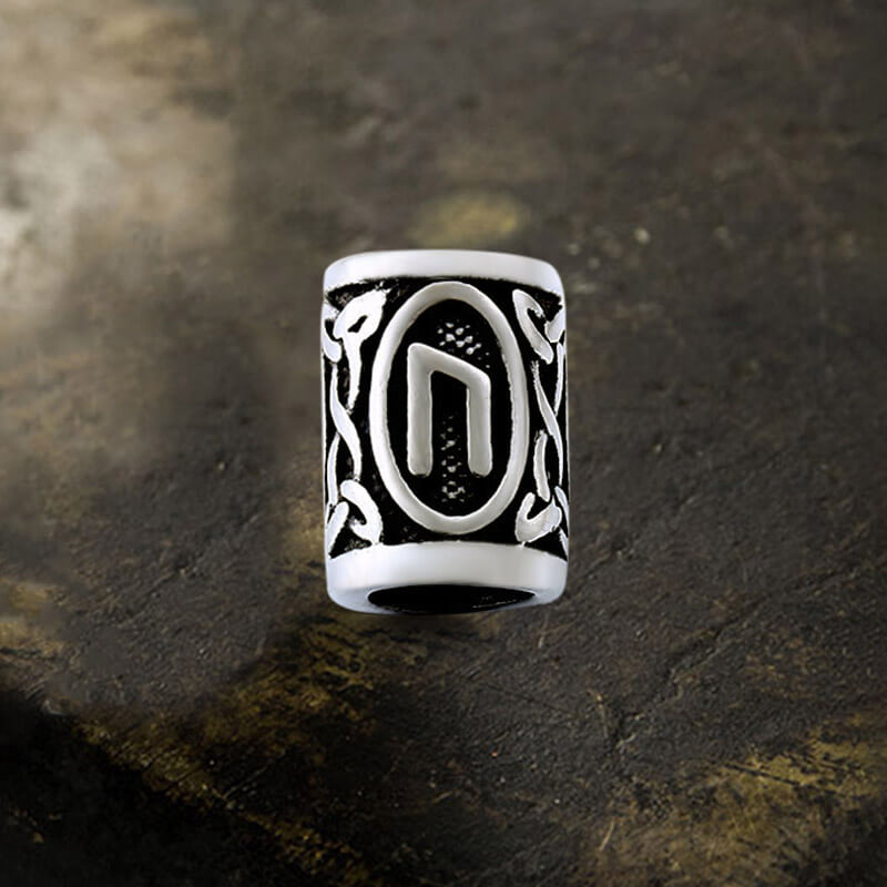 Runes Stainless Steel Viking Hair Bead
