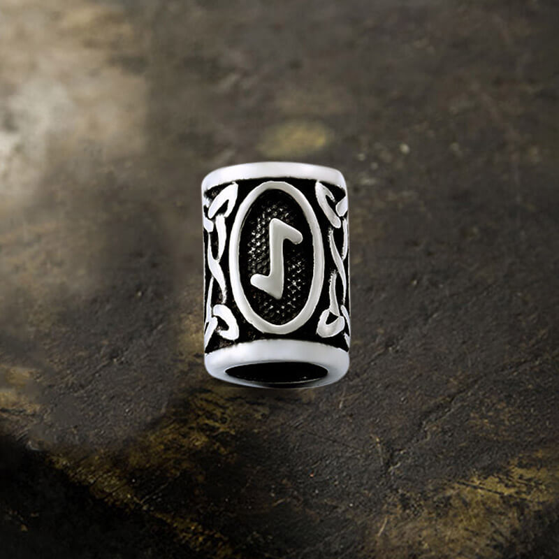 Runes Stainless Steel Viking Hair Bead