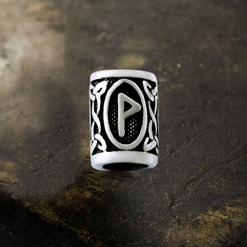 Runes Stainless Steel Viking Hair Bead