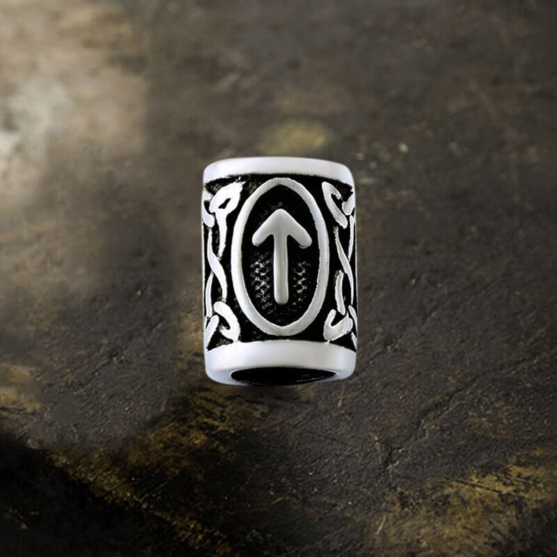 Runes Stainless Steel Viking Hair Bead