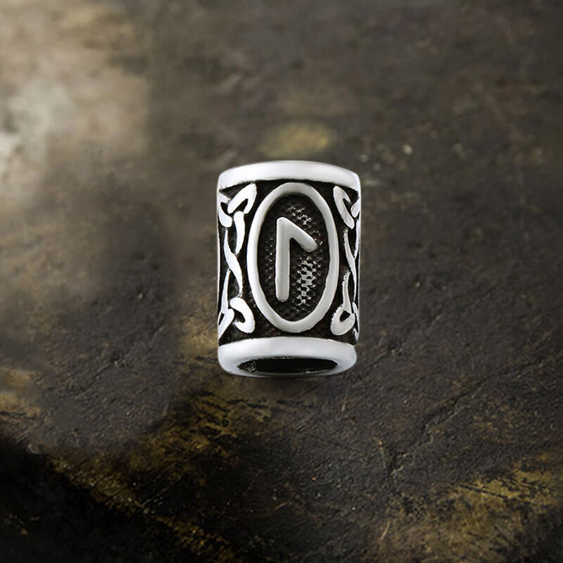 Runes Stainless Steel Viking Hair Bead