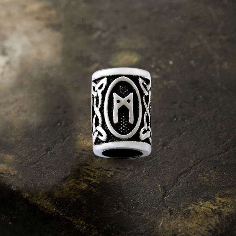 Runes Stainless Steel Viking Hair Bead
