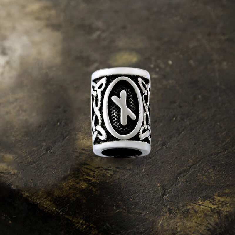 Runes Stainless Steel Viking Hair Bead