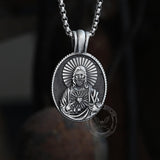 Sacred Heart of Jesus Pure Tin Necklace 03 | Gthic.com
