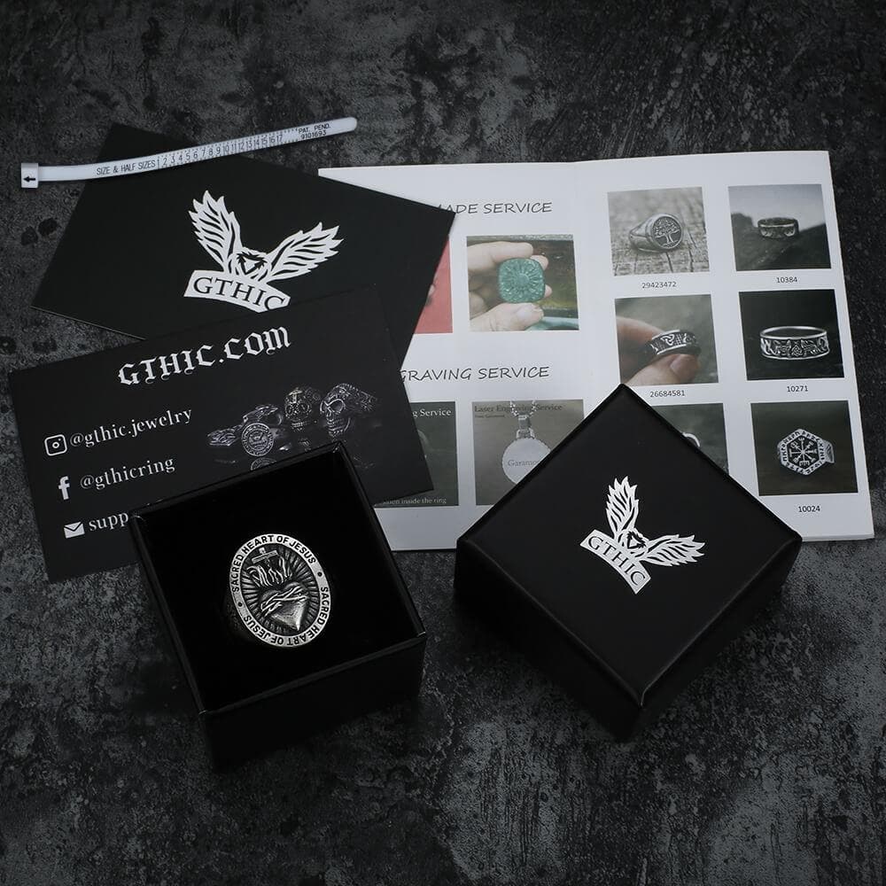 Sacred Heart of Jesus Sterling Sliver Ring